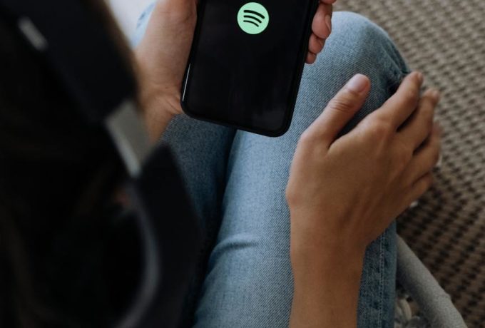 listening to music on a smartphone